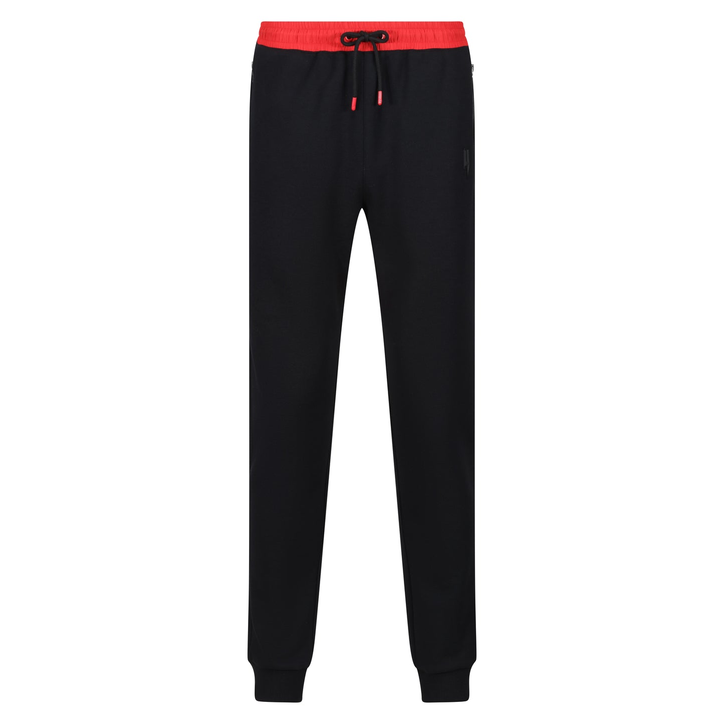 BLACK MIXED CONTRAST JOGGERS