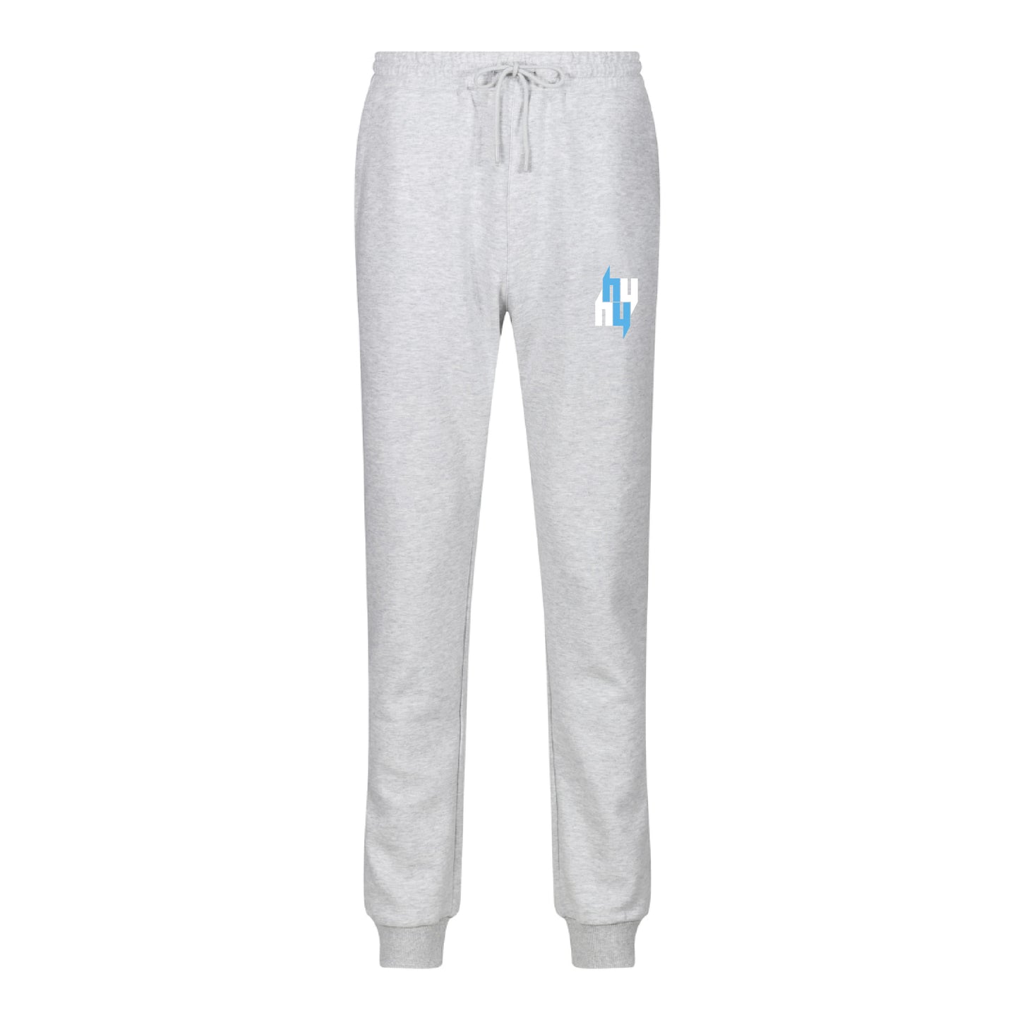 GREY JOGGERS FOUR Y LOGO BABY BLUE