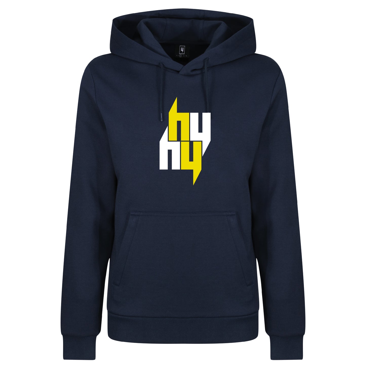 NAVY HOODY FOUR Y LOGO YELLOW