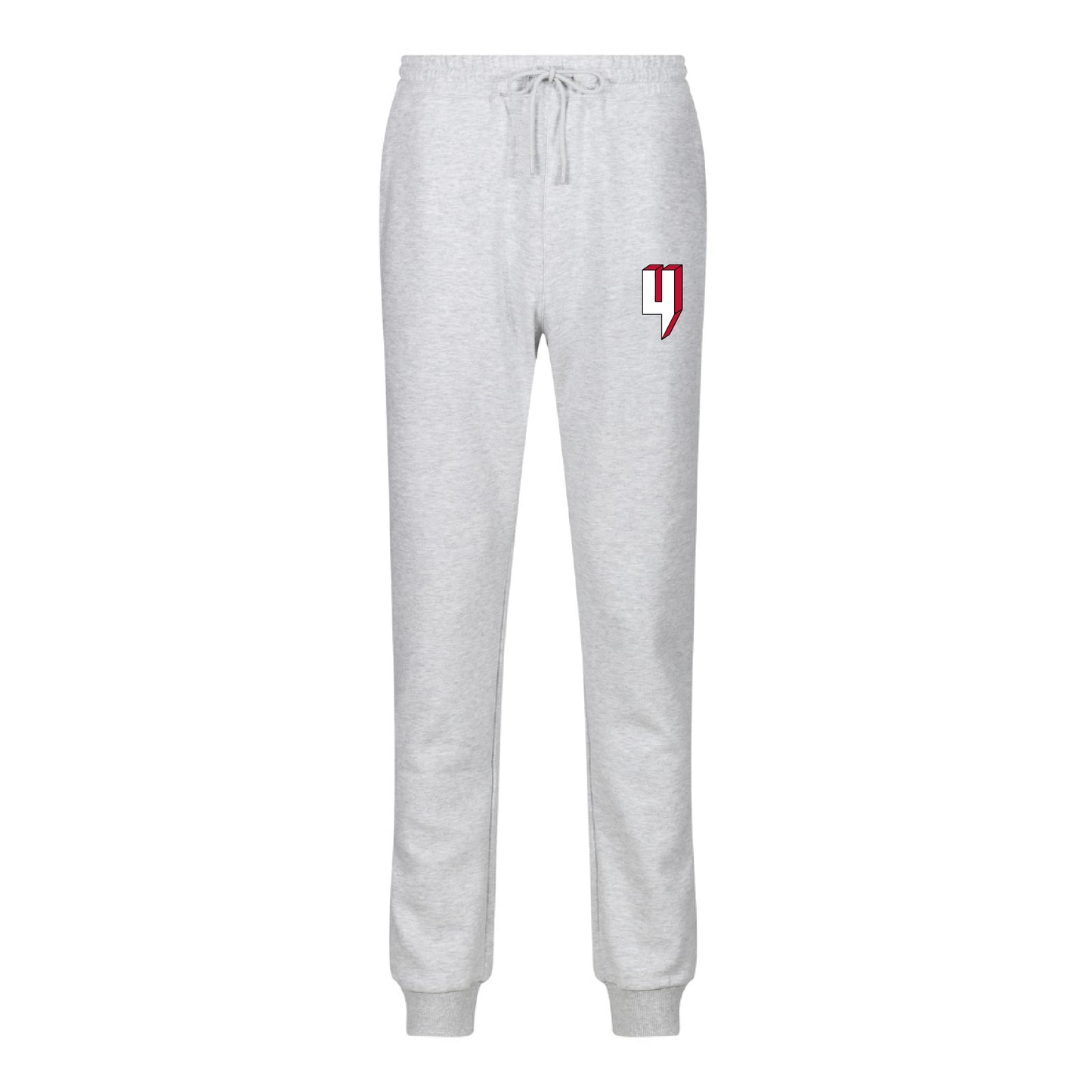 GREY JOGGERS Y LOGO RED