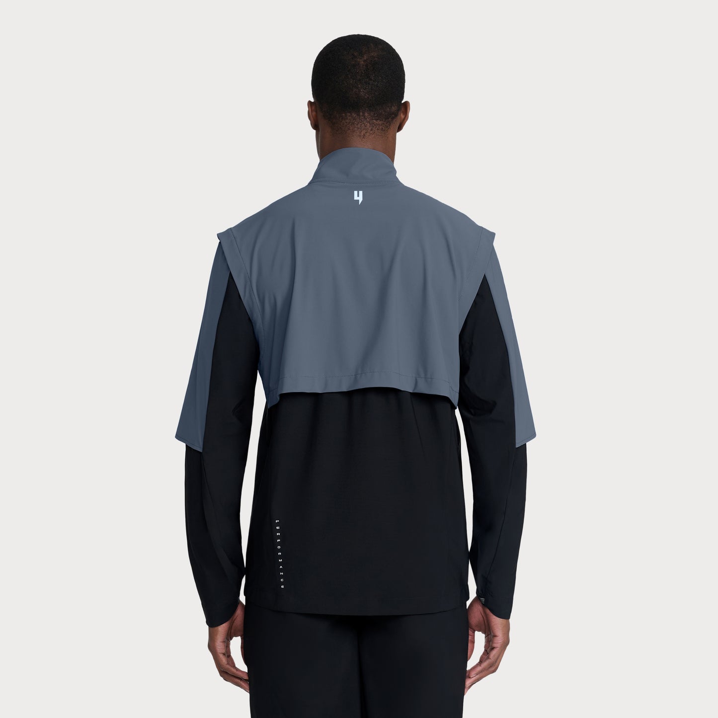 PERFORMANCE HYBRID 1/2 ZIP BLACK/GREY