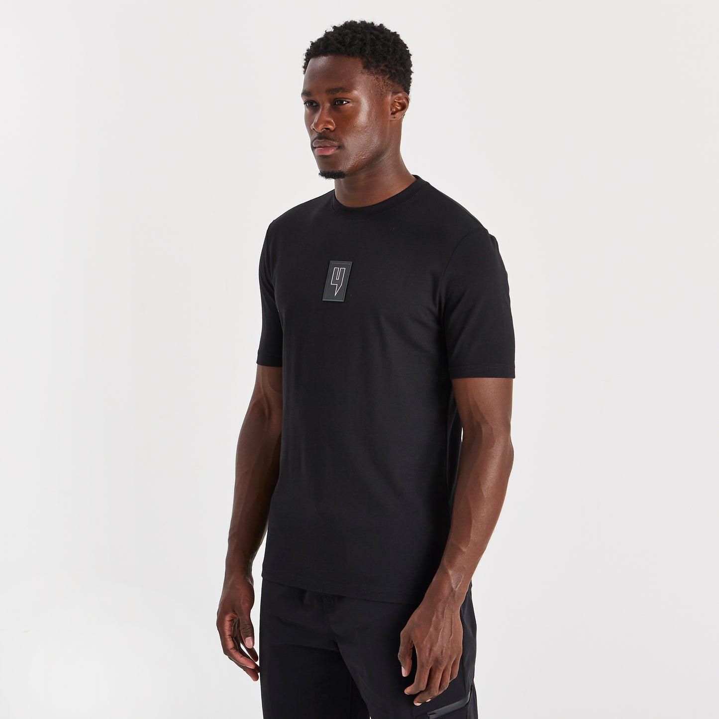 LUX LOGO CAOUTCHOUC TEE NOIR