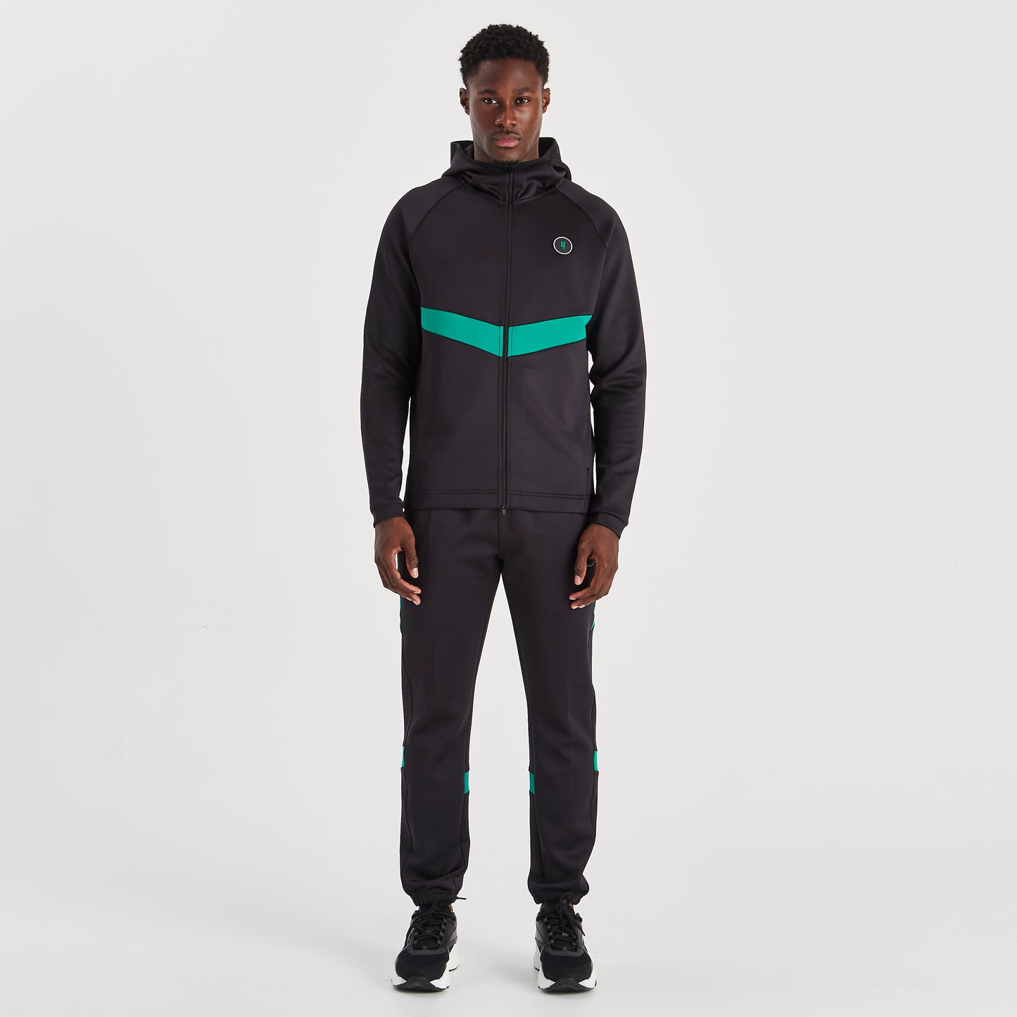 TEAM TRACKSUIT BOTTOMS BLACK/RACING GREEN