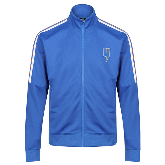 BLUE TRACK TOP ORANGE SIDE STRIPE