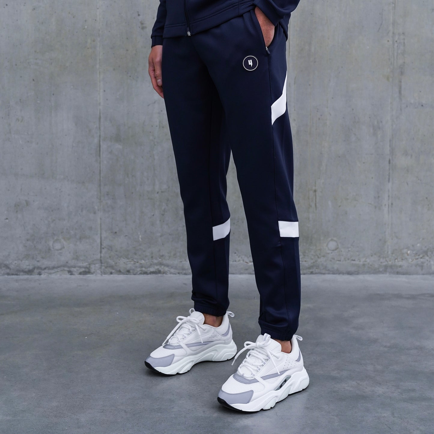 TEAM TRACKSUIT BOTTOMS NAVY/WHITE