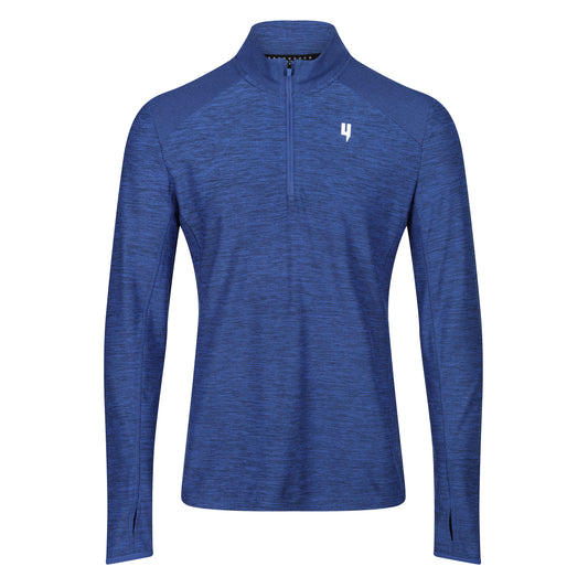 PERFORMANCE 1/2 ZIP TOP BLUE MARL