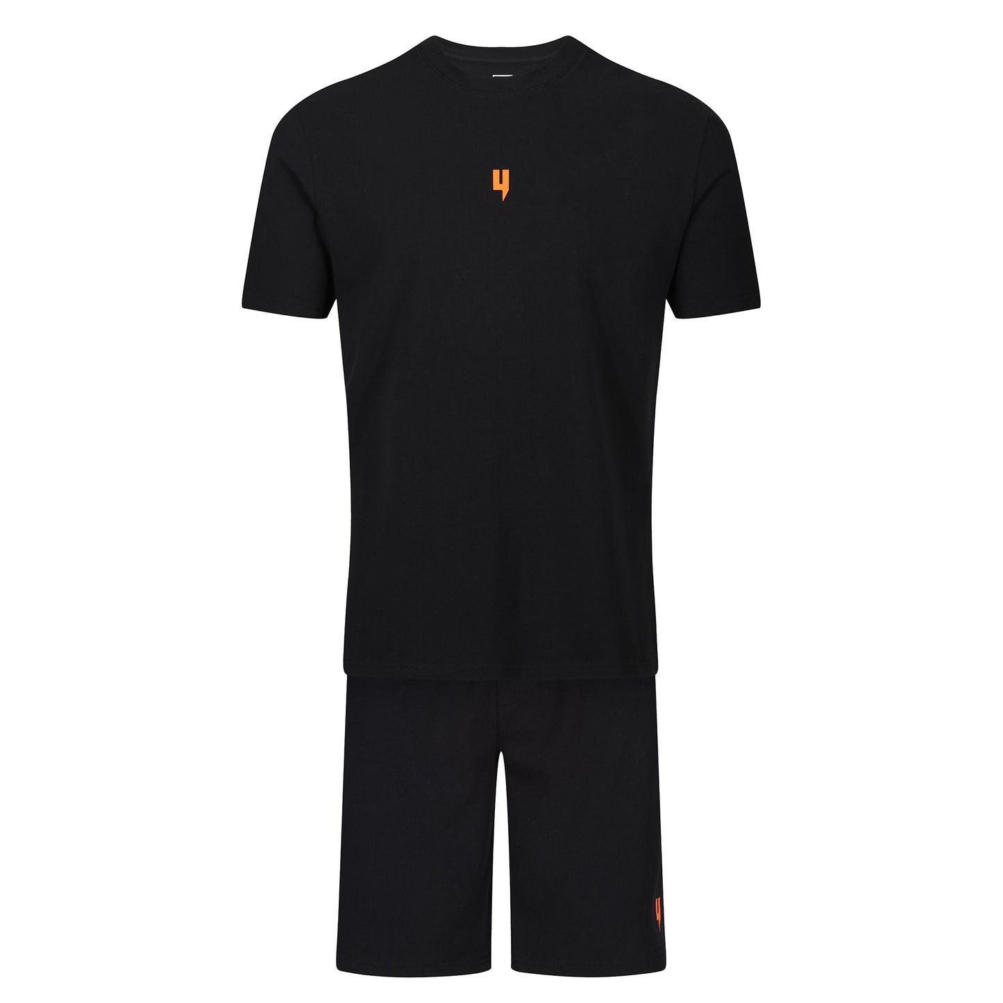 LOUNGEWEAR SET BLACK / ORANGE