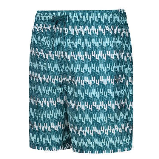 INTERLOCK Y LOGO SWIM SHORTS TURQUOISE