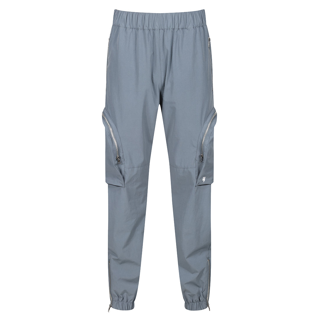 LUXE METAL ZIP CARGOS GREY