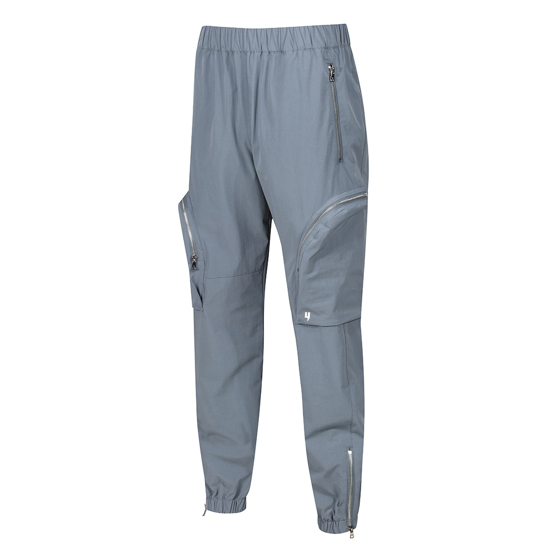 LUXE METAL ZIP CARGOS GREY