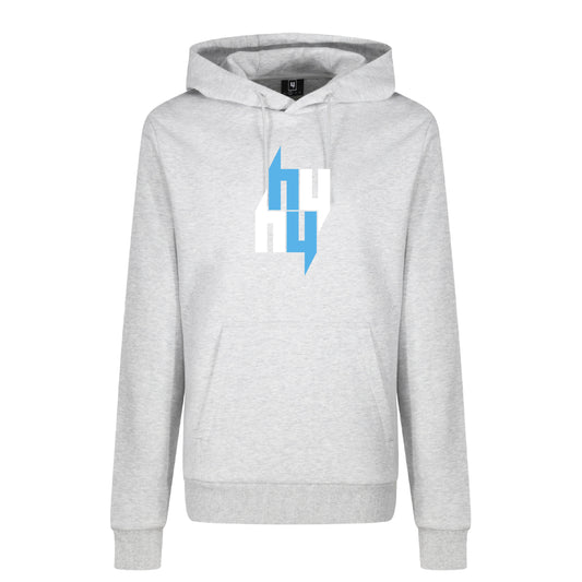 GREY HOODY FOUR Y LOGO BABY BLUE