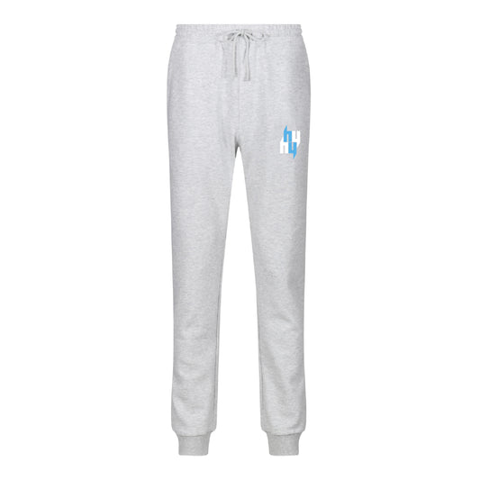 GREY JOGGERS FOUR Y LOGO BABY BLUE