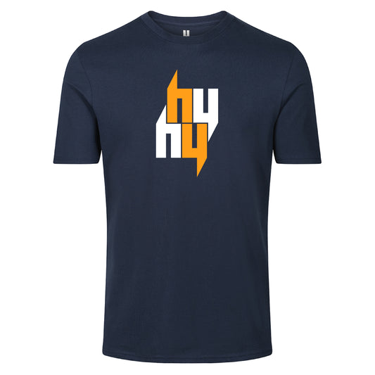 NAVY TEE FOUR Y LOGO ORANGE