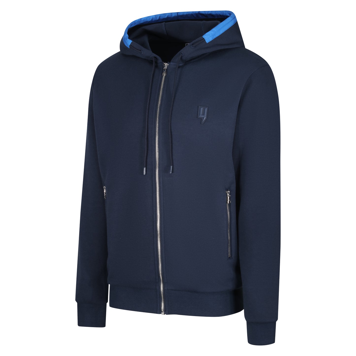 NAVY MIXED CONTRAST HOODY