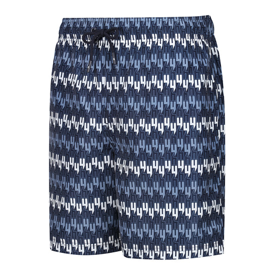 INTERLOCK Y LOGO SWIM SHORTS NAVY