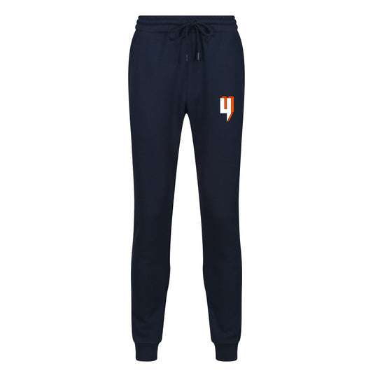 NAVY JOGGERS Y LOGO ORANGE