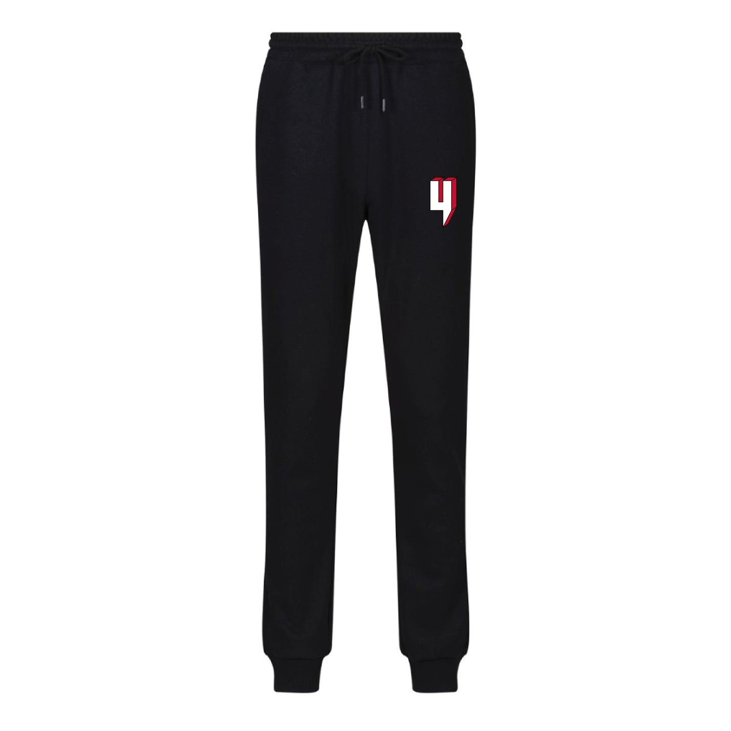 BLACK JOGGERS Y LOGO RED