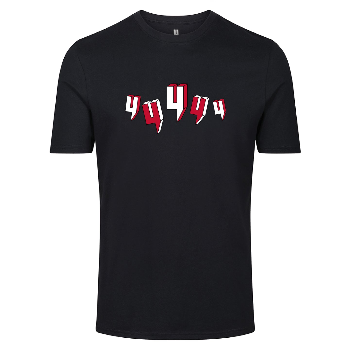 BLACK TEE FIVE Y LOGO RED