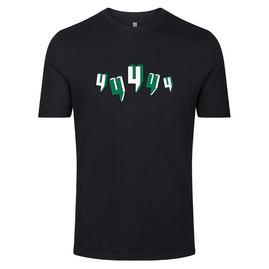 BLACK TEE FIVE Y LOGO GREEN