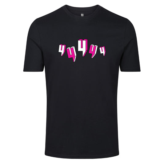 BLACK TEE FIVE Y LOGO PINK