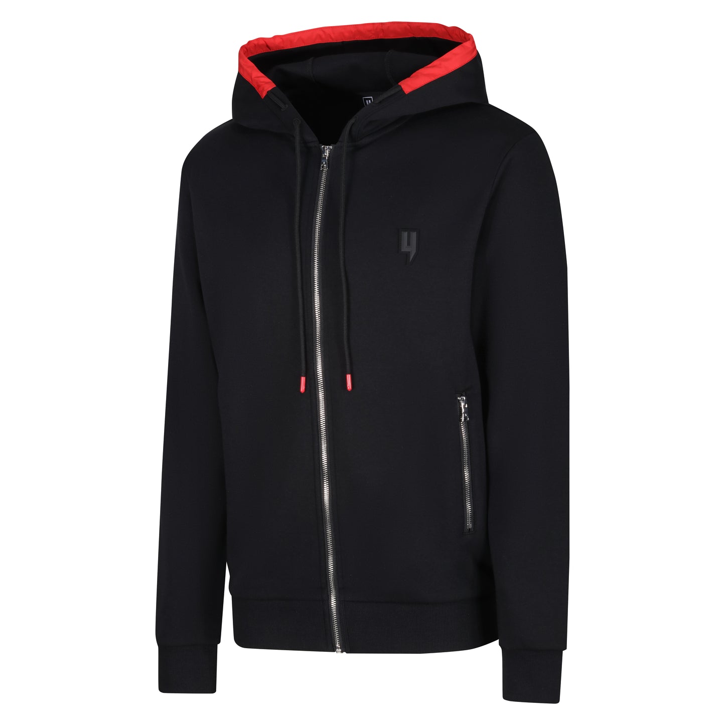 BLACK MIXED CONTRAST HOODY