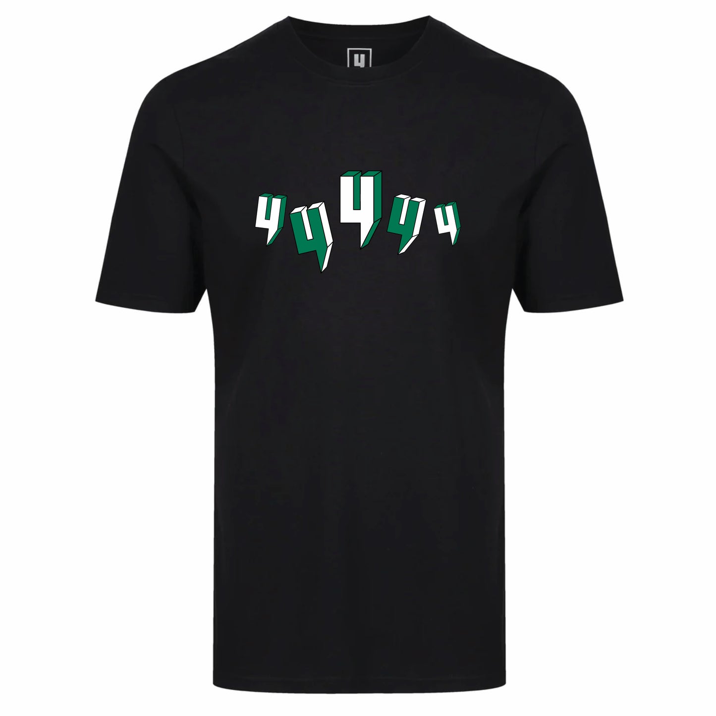 BLACK TEE FIVE Y LOGO GREEN