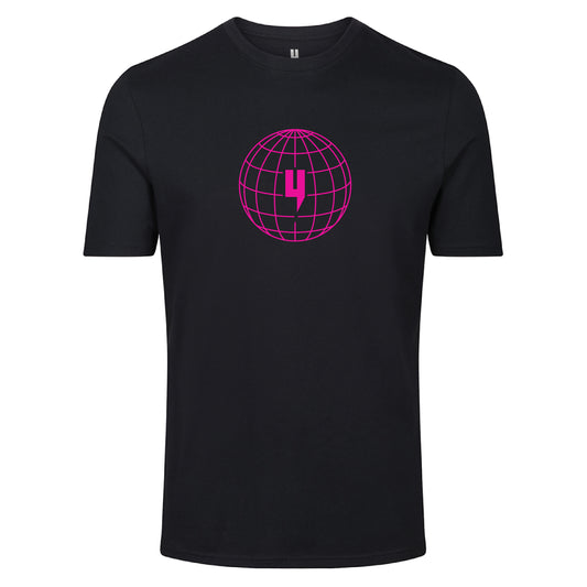 GLOBAL ENTERPRISE TEE BLACK NEON PINK