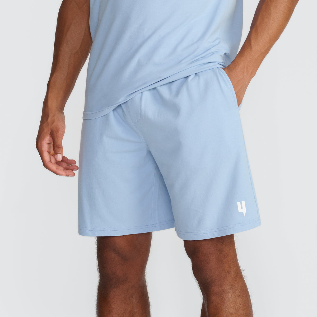 LOUNGEWEAR SET BABY BLUE / WHITE