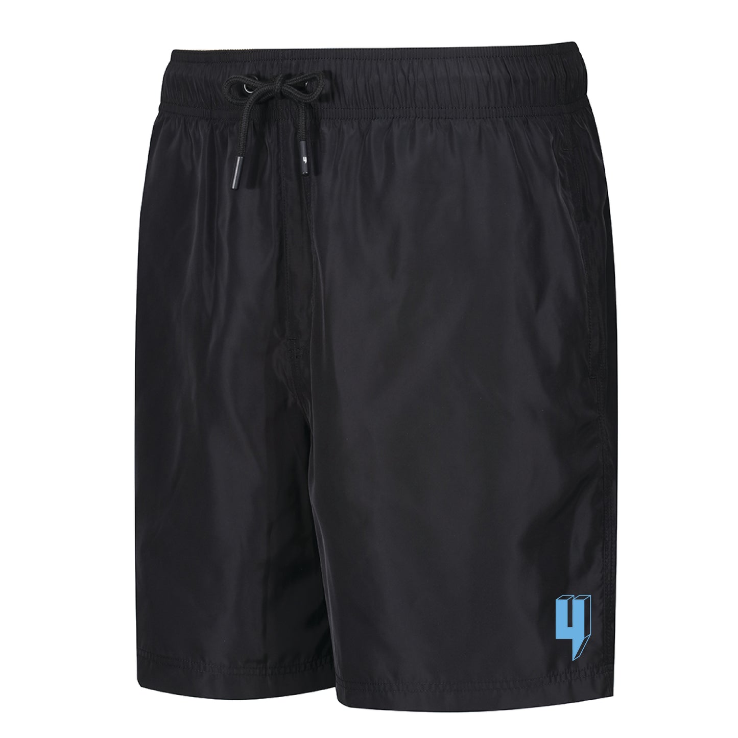 3D LOGO SWIM SHORTS BLACK BABY BLUE