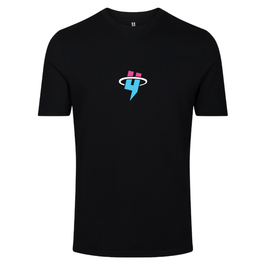 BLACK TEE MIAMI CIRCLE LOGO