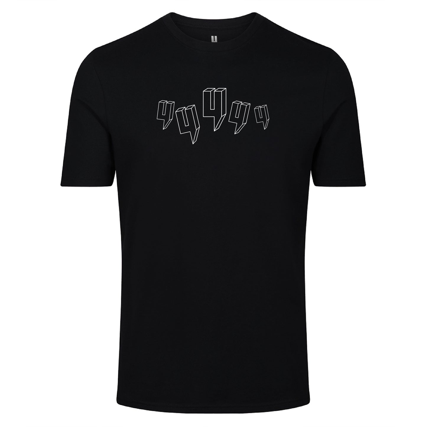 BLACK TEE FIVE Y LOGO WHITE OUTLINE