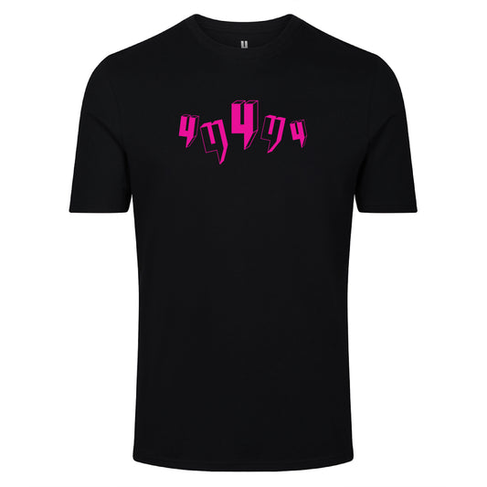 BLACK TEE FIVE Y LOGO PINK