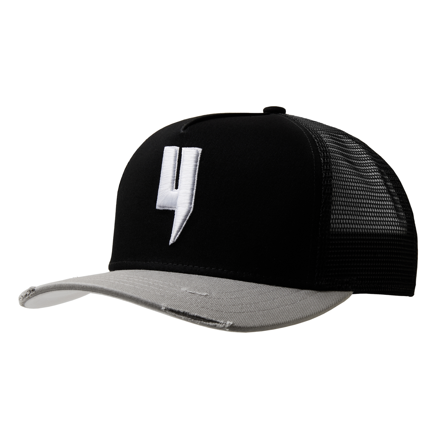 Y LOGO CAP BLACK GREY PEAK