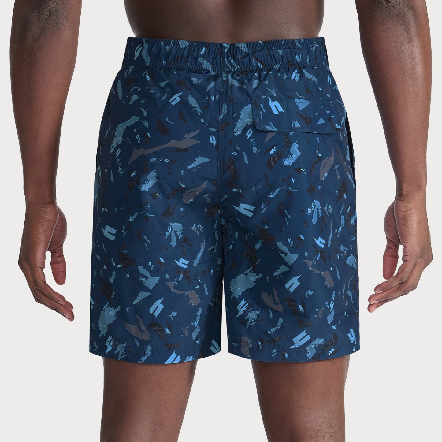 NAVY CAMO SWIM SHORTS