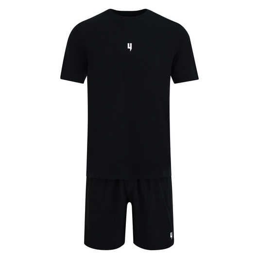 LOUNGEWEAR SET BLACK / WHITE
