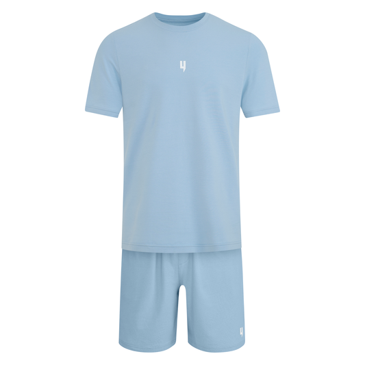 LOUNGEWEAR SET BABY BLUE / WHITE