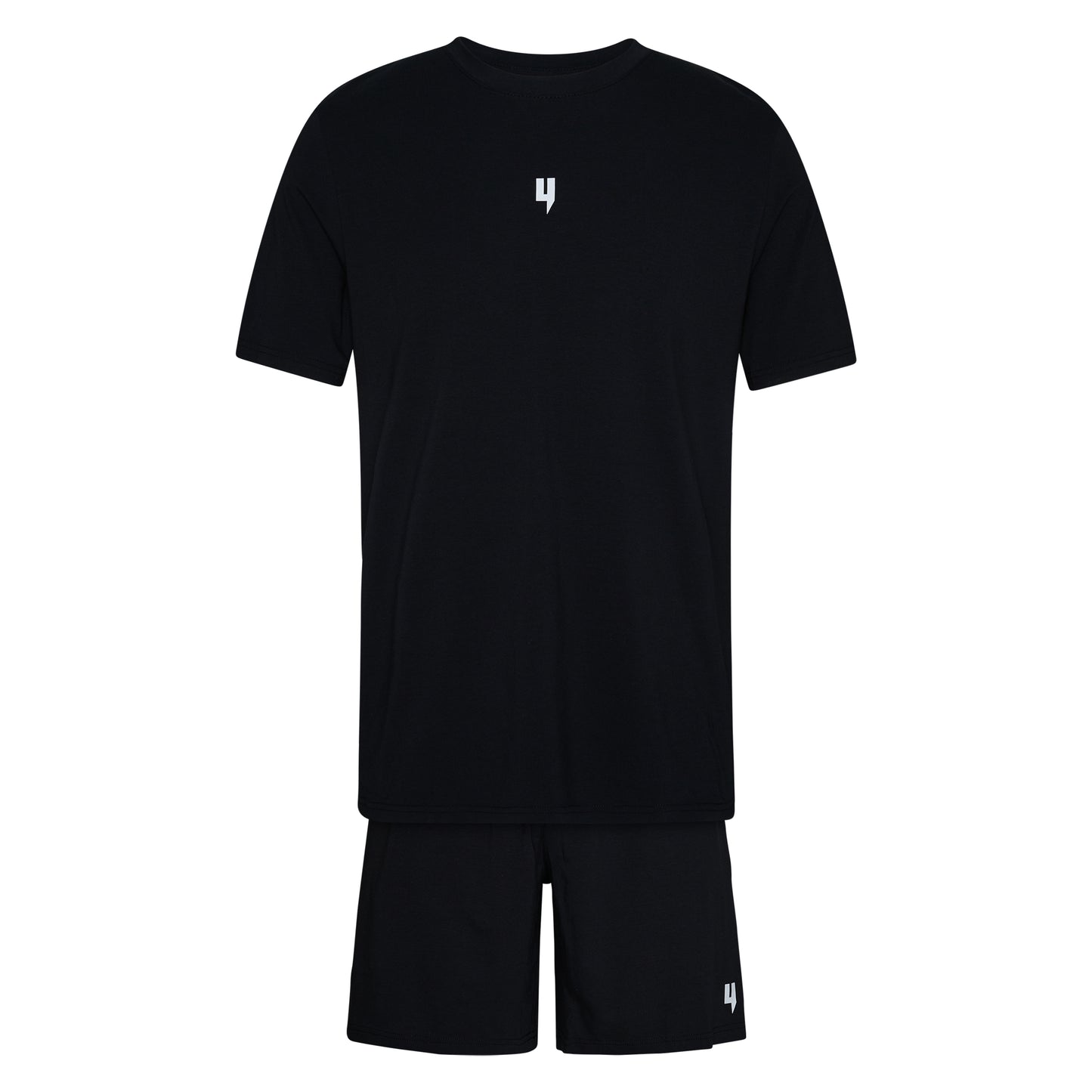 LOUNGEWEAR SET BLACK / WHITE
