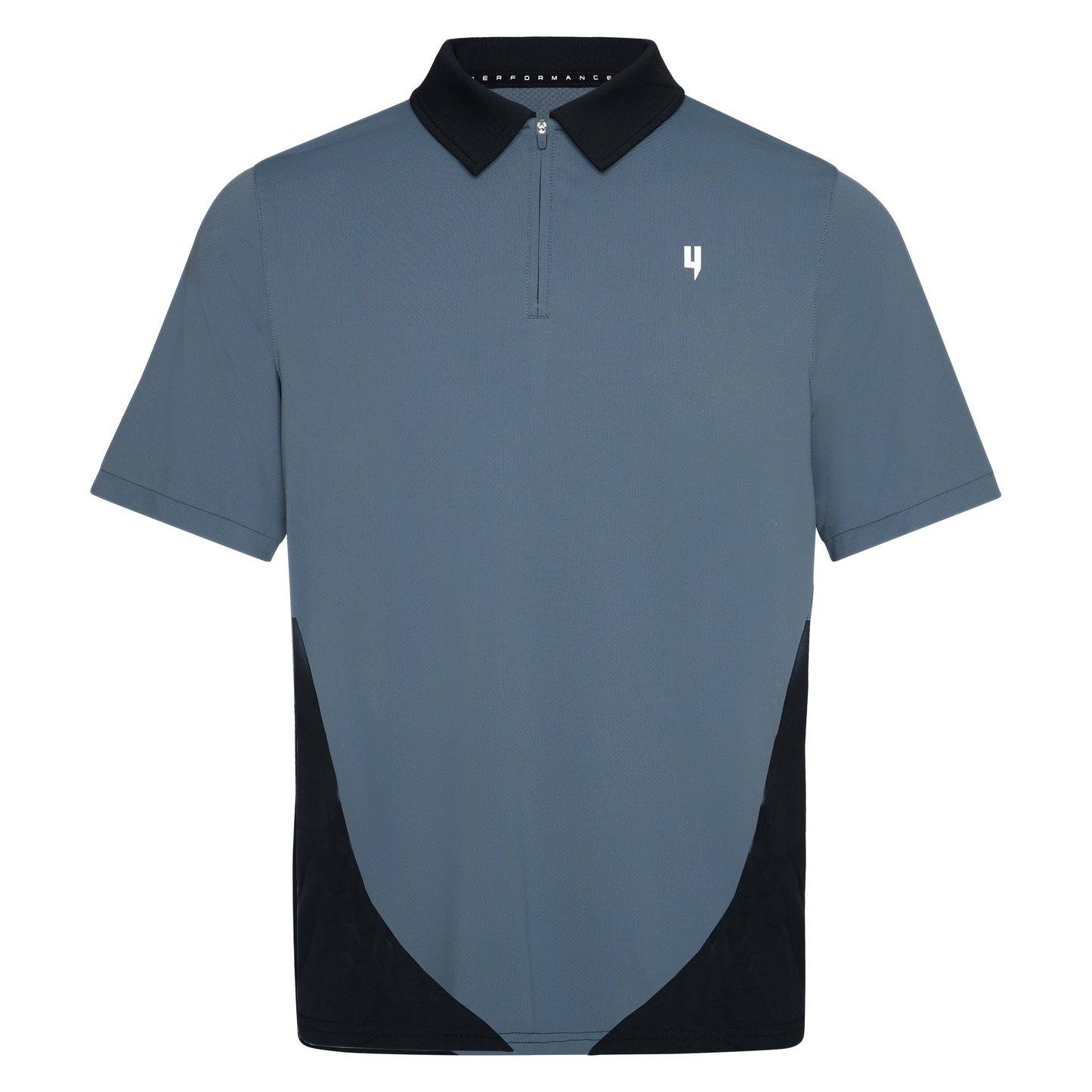 PERFORMANCE HYBRID POLO GREY/BLACK