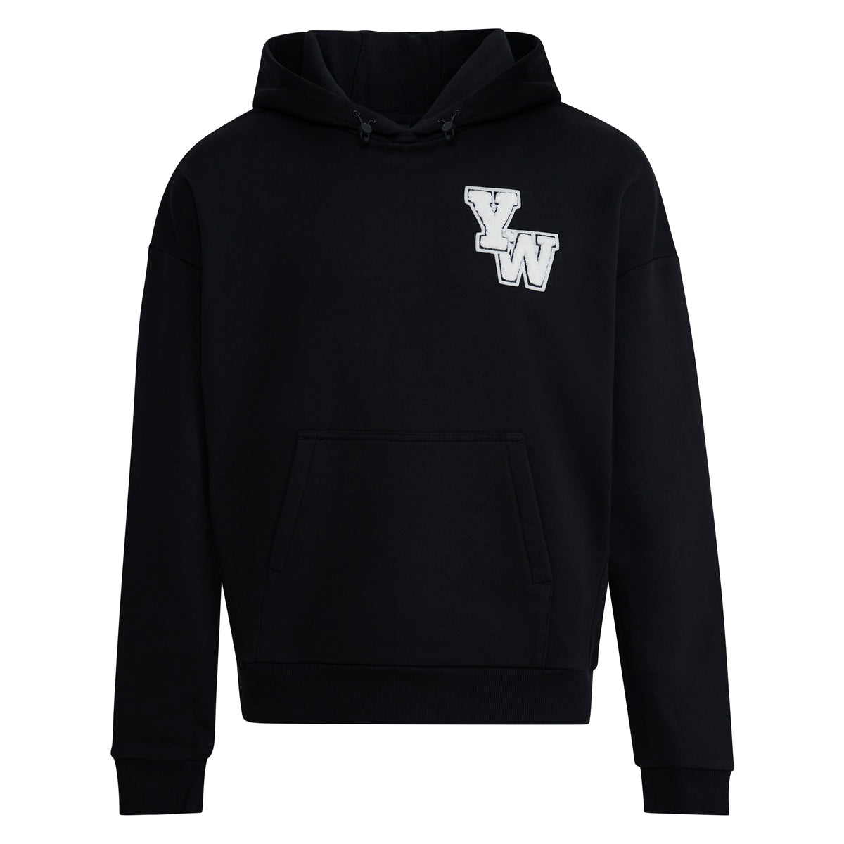 BLACK RELAXED FIT LUX HOODY
