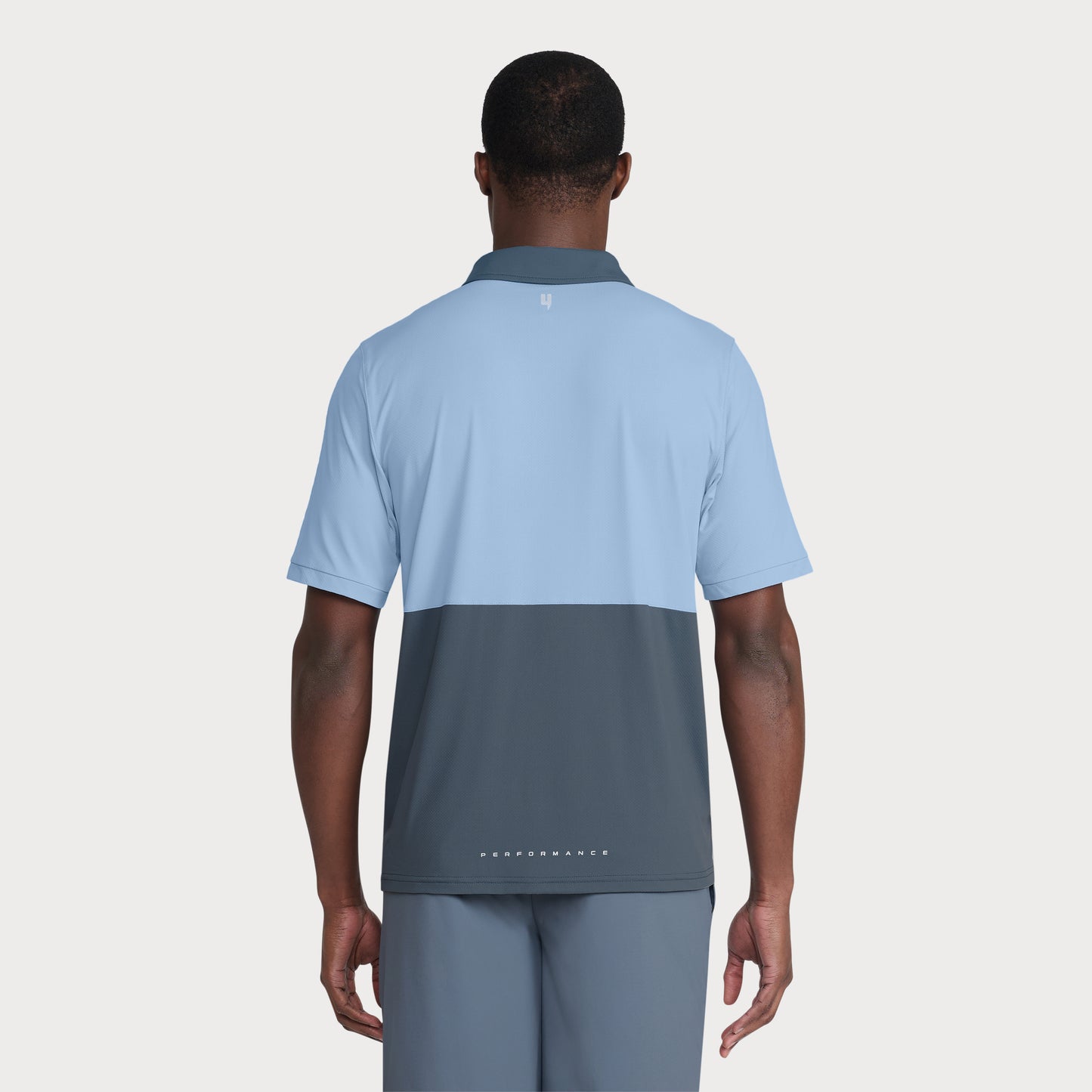 PERFORMANCE HYBRID POLO BLUE/GREY