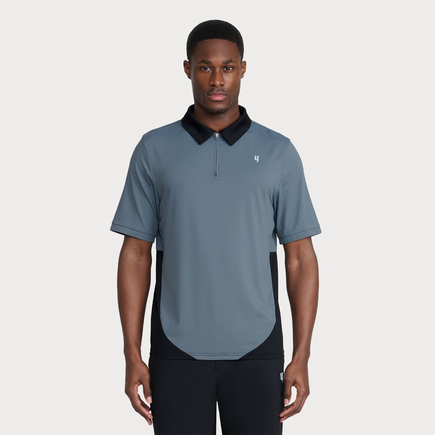 PERFORMANCE HYBRID POLO GREY/BLACK