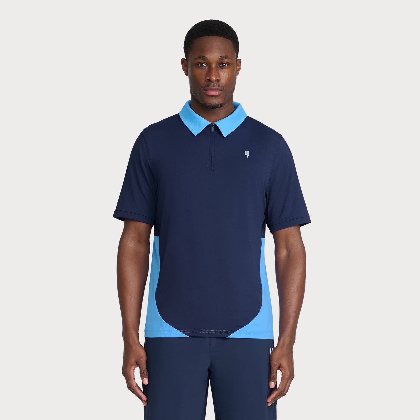 PERFORMANCE HYBRID POLO NAVY/SKY BLUE