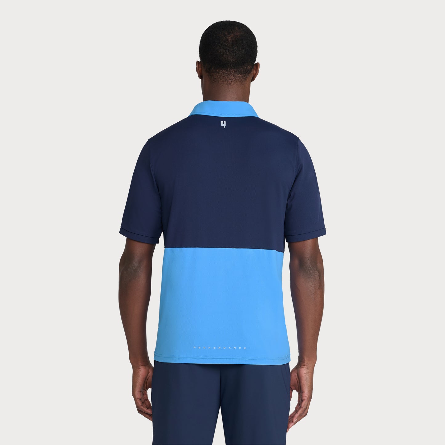 PERFORMANCE HYBRID POLO NAVY/SKY BLUE