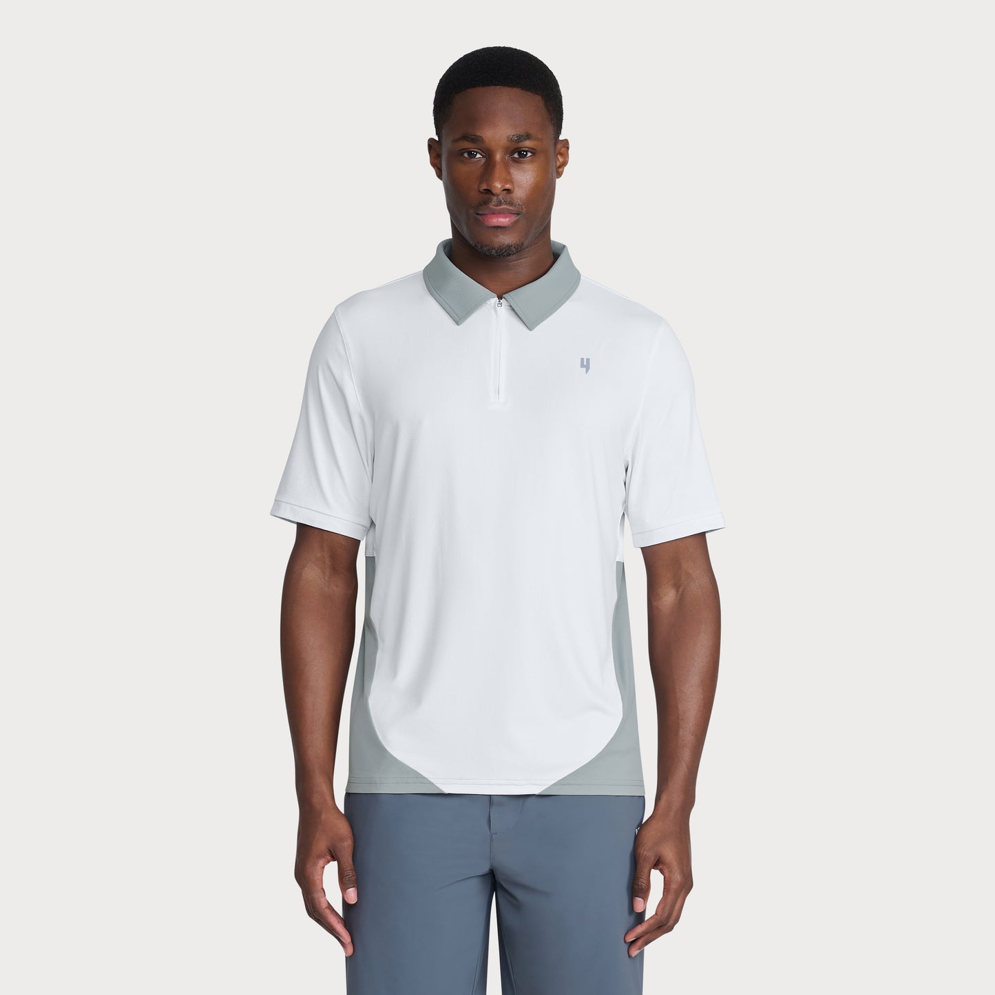 PERFORMANCE HYBRID POLO WHITE/GREY