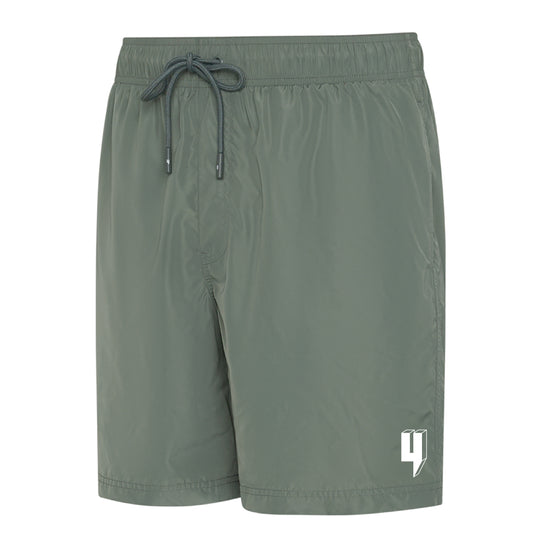 3D LOGO SWIM SHORTS GREEN WHITE