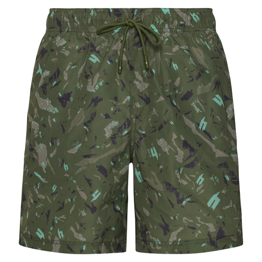 KHAKI CAMO SWIM SHORTS
