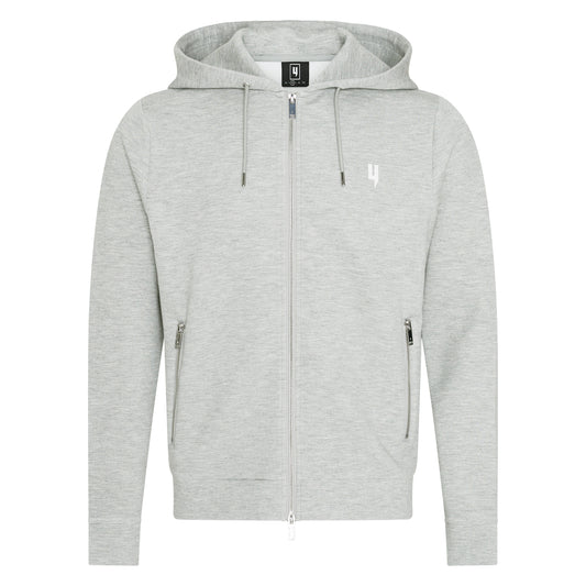 GREY LUX ZIP UP HOODY