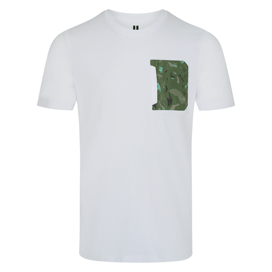 WHITE KHAKI CAMO POCKET TEE