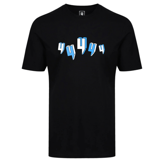 BLACK TEE FIVE Y LOGO BABY BLUE