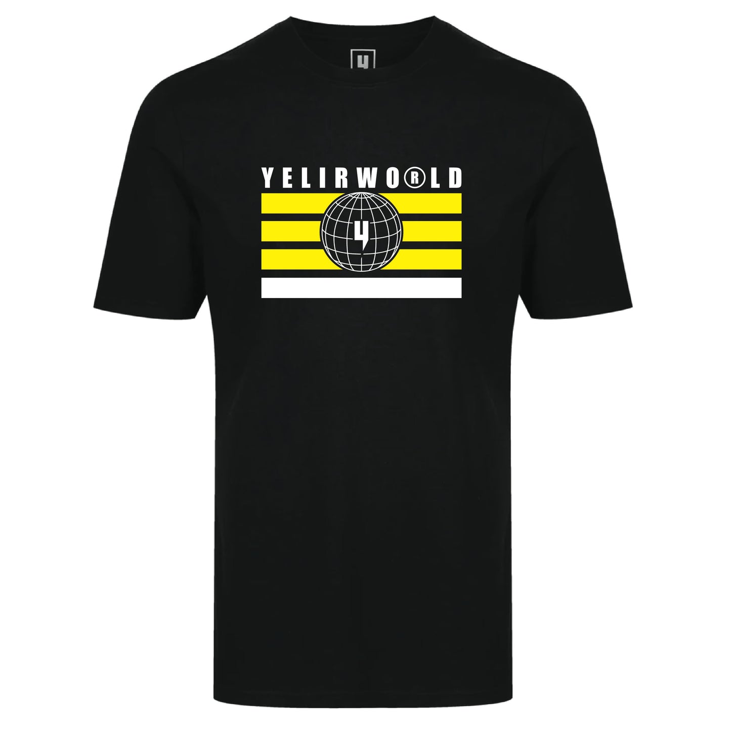 GLOBAL ENTERPRISE FLAG TEE BLACK YELLOW